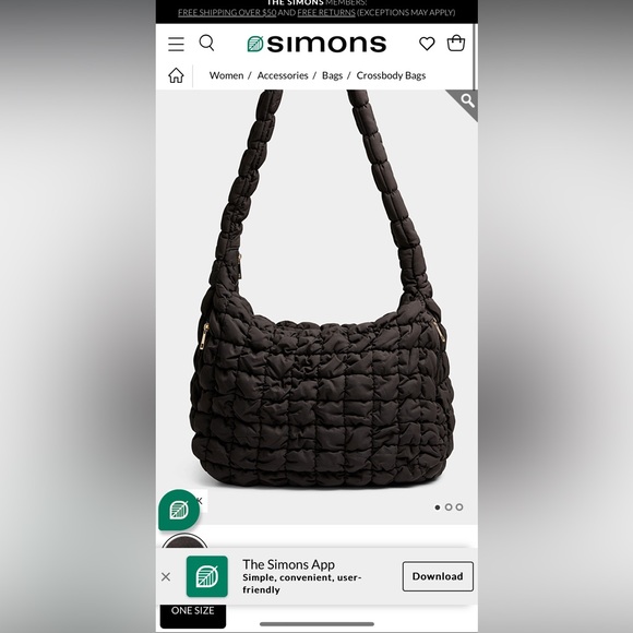 Simons Bubble Quilted Tote - Picture 2 of 4